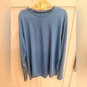Free Fly Men's Blue Long Sleeve Shirt XXL! Beautiful blue! So soft